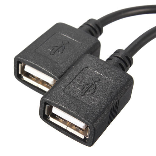 12V to 5V Hardwire USB Twin Female Adapter