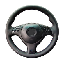 Load image into Gallery viewer, BMW Leather Black Car Steering Wheel Cover (E46 M3 E39)