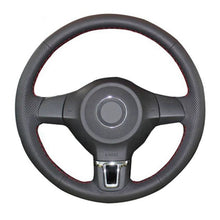 Load image into Gallery viewer, Volkswagen Leather Car Steering Wheel Cover (Golf MK6 ,Polo MK5, Tiguan)
