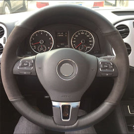 Volkswagen Golf MK6 Suede Steering Wheel Cover  (Golf Mk6, Jetta MK6, Polo 2011 - 2014)