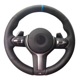 BMW Black Leather Steering Wheel Cover F33 F30 M2 M3 F82 M4 M5 F12 F13 M6 F85 X5 X6 F87 F80 M Sport