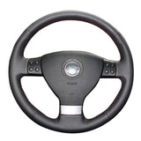 Volkswagen Passat, Golf, Black Leather Steering Wheel Cover