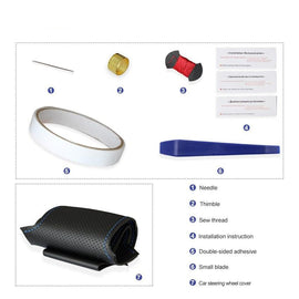 Volkswagen Leather Car Steering Wheel Cover Golf 5, Touran 2003-2005 Polo FOX