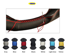BMW 3 Series (E46) & 5 Series (E39) Black Leather Hand-Stitched Car Steering Wheel Cover
